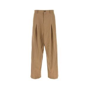 LOEWE Pleated Front Wide Leg Trousers Men CAMEL Pants